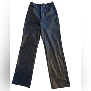 Women’s Black Leather Zara Pants
